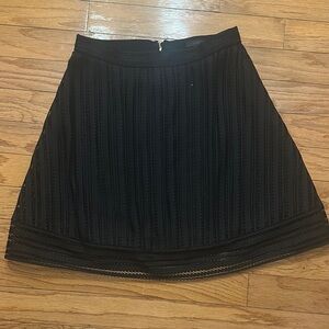 J. Crew Black A-Line Mini Skirt Pleated Work